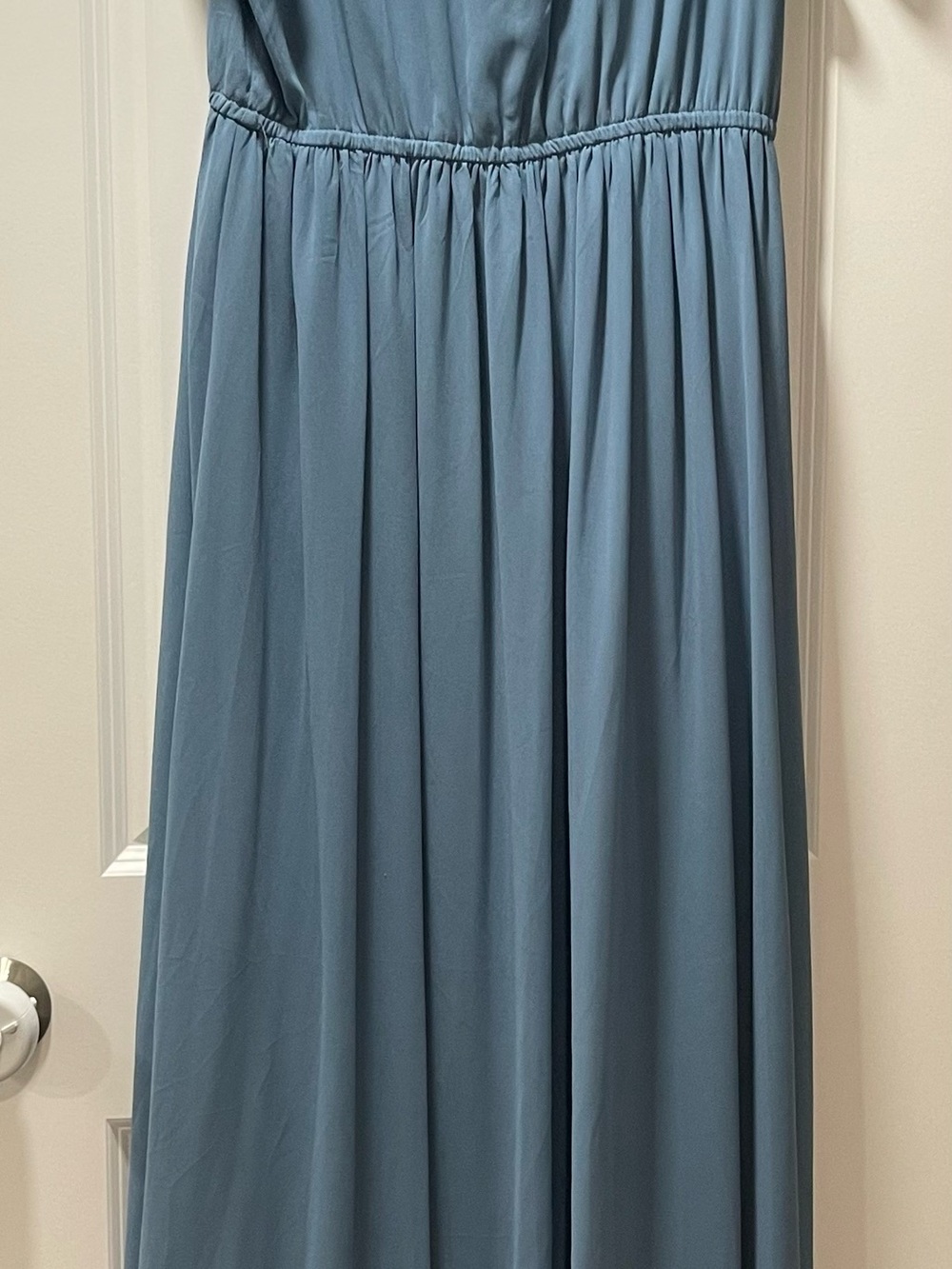 Lulu's Dusty Blue Elastic Waist Maxi Skirt